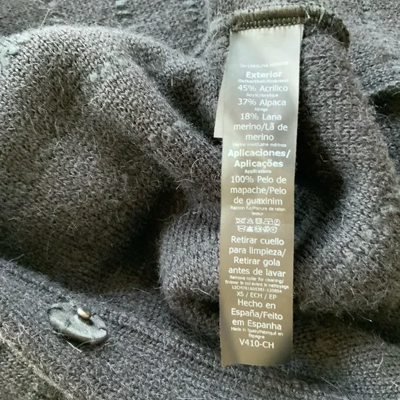 Carolina Herrera CH black cardigan sweater XS